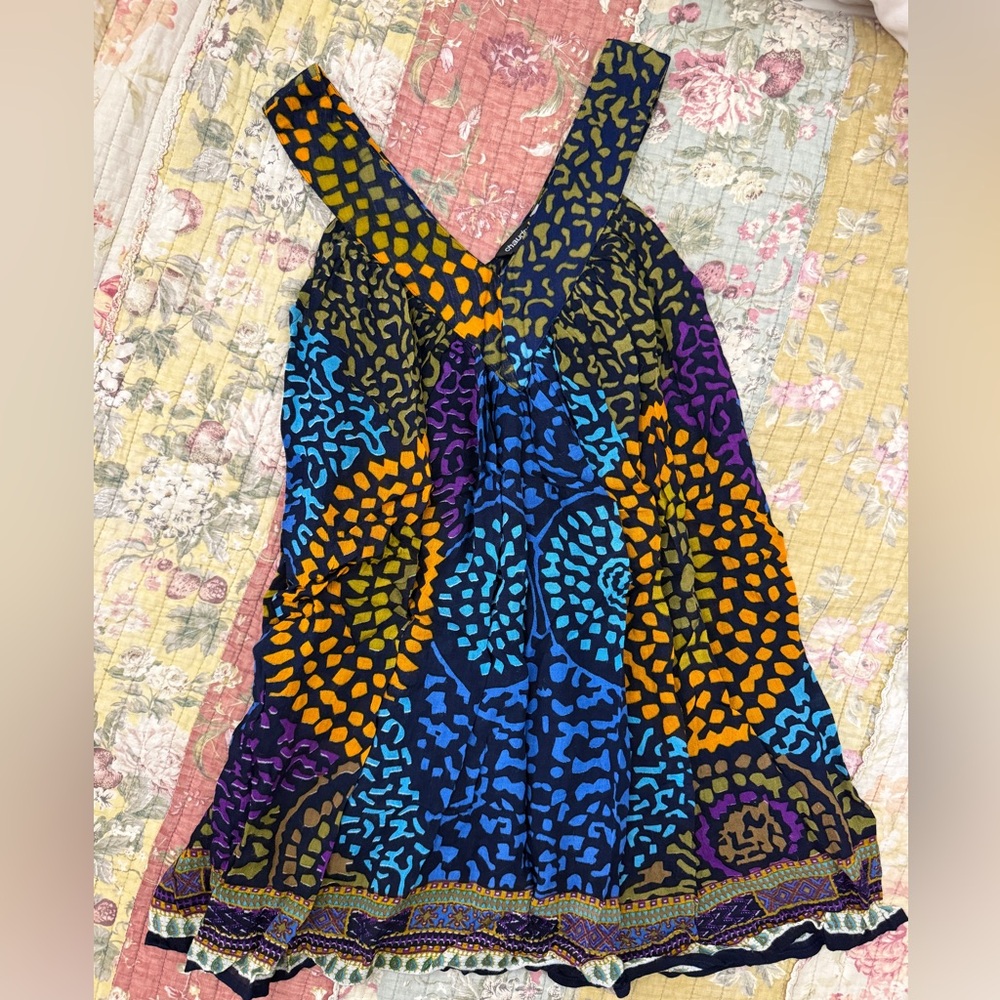Colorful Patterned Sleeveless Dress